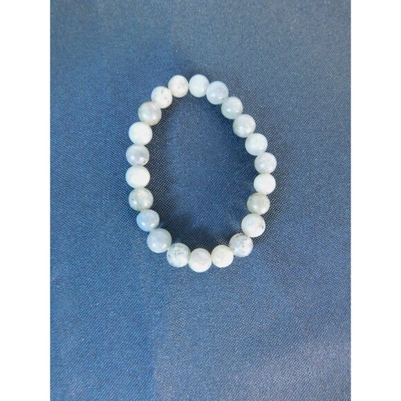 Labradorite Bead Bracelet Natural Crystal Stone Stretch Unisex Healing Jewelry G - Picture 5 of 12